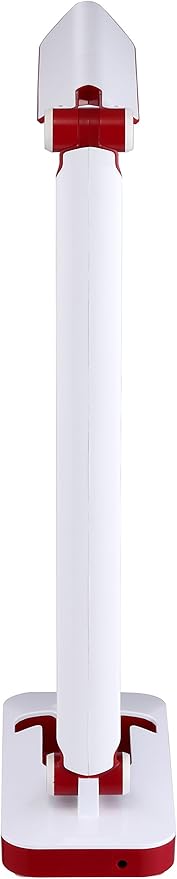 Black and Decker Office LED3FOLD-WHTRED PureOptics Verve 5W Flicker-Free Natural Daylight LED Desk Lamp with USB Charging Port, Phone Stand, 2 Dimming Levels (267 Lumens), 16" x 9" x 3.5" , White/Red