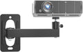 WALI Mini Projector Wall Mount, Full Motion Adjustable Bracket for 1/4" M4 M6 Screws, Hanging Holder for Small Projectors, Supports up to 4.4lbs - 1330LM-PMS, Black