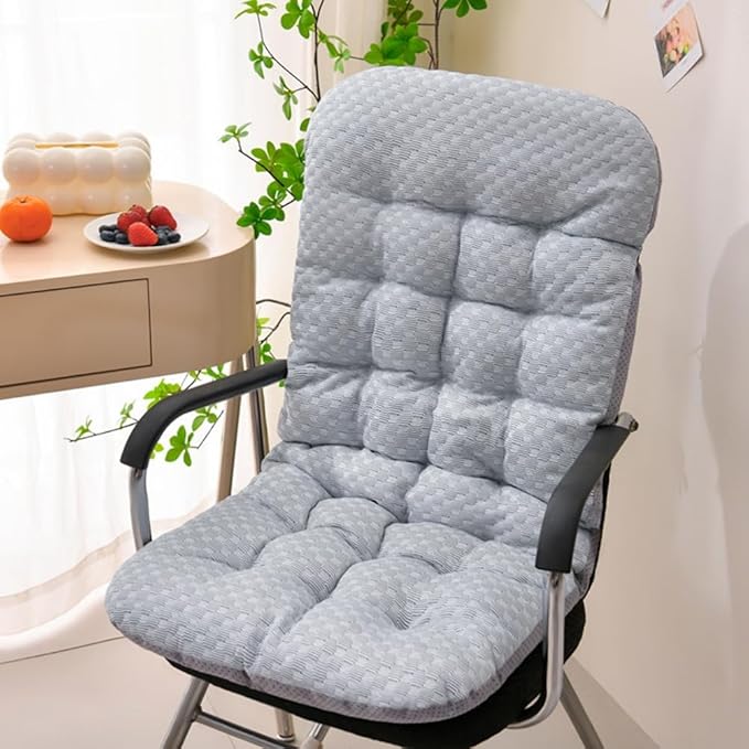 High Back Rocking Chair Cushions Patio Cushion Non-Slip Bottom Tufted Seat Pads with Ties Office Chair Pads Seat Cushion