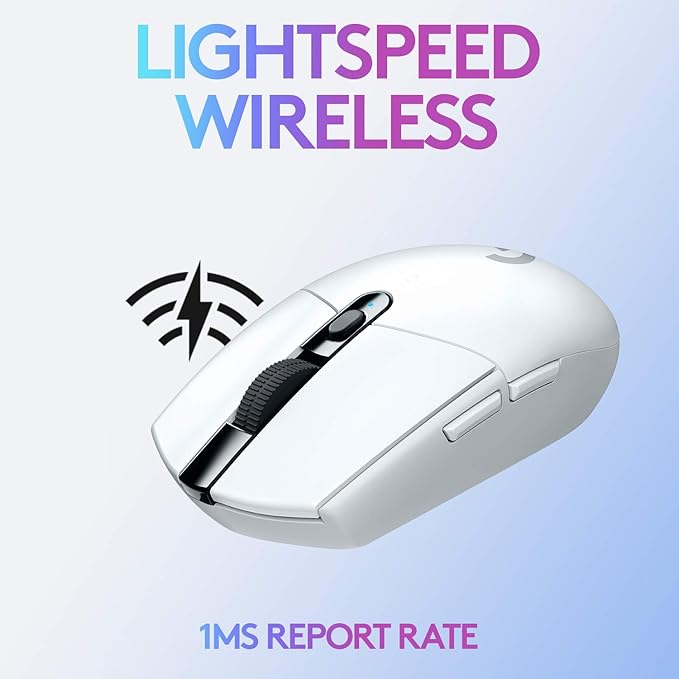 Logitech G305 Lightspeed Wireless Gaming Optical Mouse, White | Hero Sensor, 12,000 DPI, Lightweight, 6 Programmable Buttons, 250h Battery, Onboard Memory, PC/Mac | Signature Series Gift Bundle