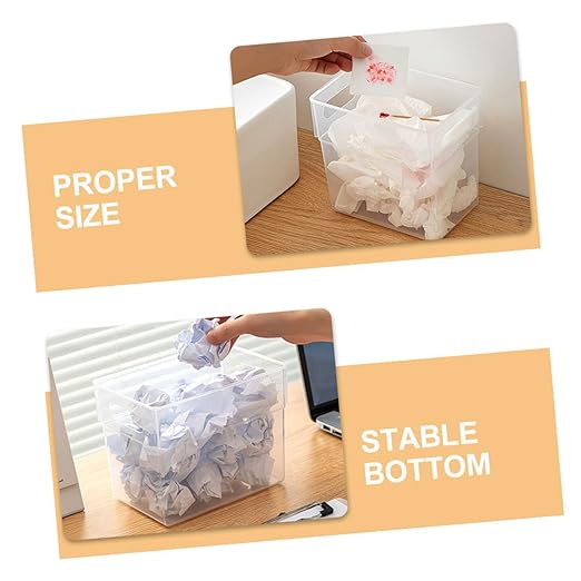 2pcs Desktop Trash Can Storage Basket for Office Bathroom Car Hotel Slim Garbage Container Bin