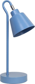 Simple Designs LD1079-BLU 16" Sleek Essentials Metal Looped Desk Task Lamp with Adjustable Shade, for Office, Desk, Nightstand, Dorm, Blue