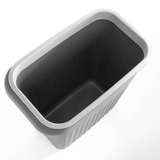 Elsjoy 4 Pack 2 Gallon Plastic Trash Can, Slim Waste Basket Bathroom Small Garbage Can, Rectangular Trash Bin for Office, Kitchen, Bedroom