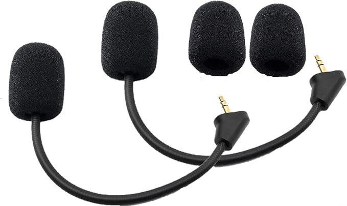 TNE 2 Pack Replacement Game Mic Microphone Boom for 2nd Version Wired Kingston HyperX Cloud 2 II Cloud Core Cloud Pro CloudX PS4 Xbox One Nintendo Switch Computer PC Gaming Headsets