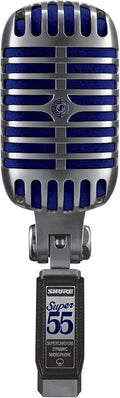 Shure Super 55 Deluxe XLR Vocal Microphone – Vintage-Style Supercardioid Dynamic Mic for Singing, Live Performance & Recording, Classic Sound, Durable Rugged Metal Housing