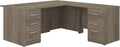 Bush Business Furniture Office 500 72W L Shaped Executive Desk with Drawers in Modern Hickory, Large Computer Table for Home Office or Professional Workspace