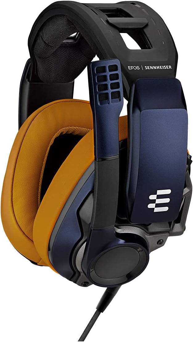 EPOS I Sennheiser GSP 602 – Wired Closed Acoustic Gaming Headset, Noise-Cancelling Microphone, Adjustable Headband with Customizable Contact Pressure, Volume Control, for PC + Mac + Xbox + PS4, Pro