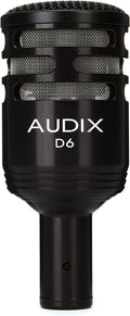 AUDIX D6 Cardioid Dynamic Kick Drum Microphone for Kick Drums and Bass Instruments