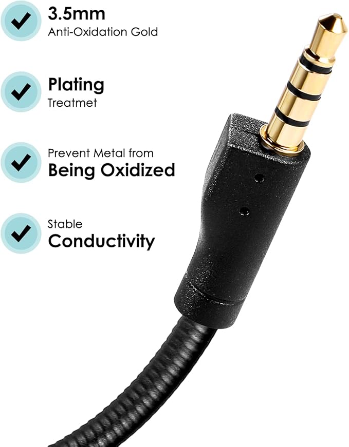 AKKE Mic Replacement Compatible with SteelSeries Arctis 1 3.5mm Jack Detachable Microphone Boom Noise Cancelling for Gaming Headsets
