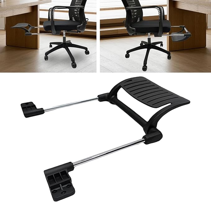 Office Chair Footrest Computer Chair Foot Support Heavy Duty Attachment Wide Office Chair Pedal for Lunch Break Mesh Chair, Style C, 42cmx43cm
