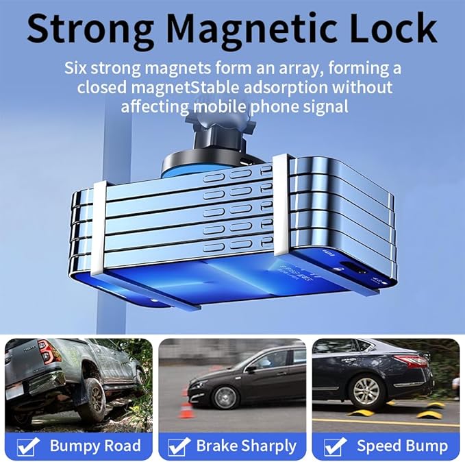 Car Magnetic Phone Mount for Toyota bZ4X 2023 2024 2025 and Subaru Solterra 2023-2025 Auto Interior Accessories Best Cellphone Holder Fast 15W Wireless Charger Cell Phones Charging Screen Stand
