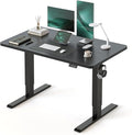 CubiCubi Electric Standing Desk Height Adjustable, 39.4 x 23.6 Inches Home Office Computer Desk, Sit to Stand Up with Memory Presets, Black