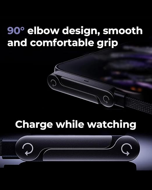 240w Stand Data Cable Invisible Holder Flat Charger 2 in 1 USB-C Charge Case Charging Sideways Standing Mount Side Horizontal Foldable Fast 90 Degree Multiple Braided Cables(240w/C-C)