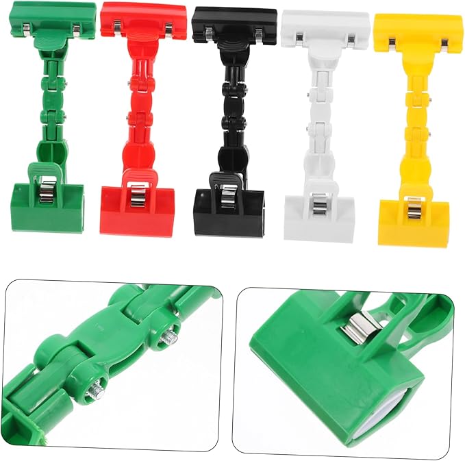 DOITOOL 5pcs Double Rotatable Painting Clip Holder Multi-use Art Supplies Clamp for Sketching Drawing Photo Display
