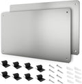 17.7" x 11.8" 2 Pack Stainless Steel Magnetic Board - Magnet Bulletin Board to Display Magnetic Letters Numbers Animal, Poetry, Spice Jars, Notes, Photos, Suitable for Wall, Refrigerator, Cubicle
