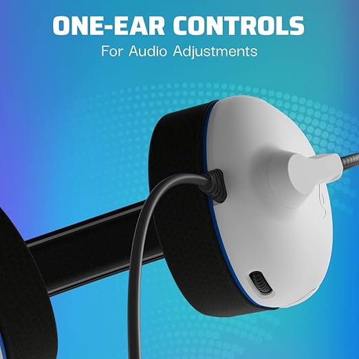 PDP AIRLITE Pro Wired Headset, Licensed Sony PlayStation 5, PlayStation 4, PS5/PS4/PS3/PC, Lightweight Durable Headphones, 3.5mm Audio Jack, Noise-canceling Flip-to-Mute Boom Mic, Frost White