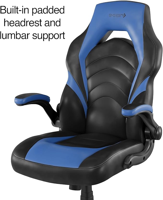 STAPLES Emerge Gaming Chair, Ergonomic, Adjustable Height, Swivel, Black