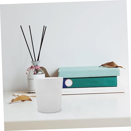COHEALI Mini Desktop Trash Can Compact Waste Bin for Office and Home Small Tabletop Organizer for Waste and Fruit Slim White Design for Desk Dorm Kitchen