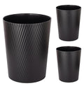 UUJOLY Small Trash Can Wastebasket Garbage Can Container Bins for Bathrooms, Laundry Room, Kitchens, Offices, Kids Rooms, Dorms (Black, 3 Pack)