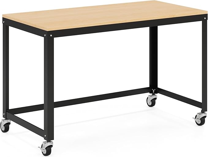 Hirsh Industries Space Solutions Home Office Metal Desk and Storage Set - Black/Maple