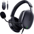 WolfLawS TA82 Wireless Gaming Headset with Detachable Noise Canceling Microphone for PS5 PS4 PC, 2.4GHz USB Gamer Headphones with 7.1 Surround Sound, Memory Foam Ear Pads