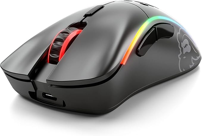 Glorious Gaming Model D- (Small) Wireless Gaming Mouse - 67g Superlight Honeycomb Design, RGB, Ergonomic, Lag Free 2.4GHz Wireless, Up to 71 Hours Battery - Black