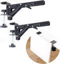 Under Desk Keyboard Tray Support Bracket Adjustable Desktop Extension Board Stand Clamp-on Keyboard Holder Arm Rest Tray Extension Plate Support Rack for Desk, NO Board/Tray, 1 Set (Style02)
