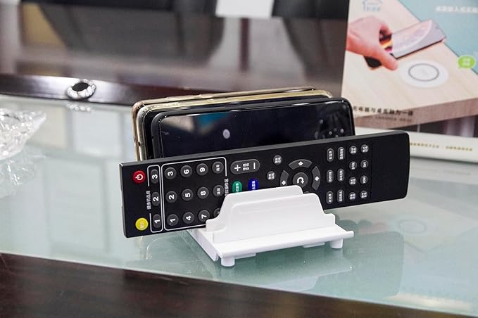 Adjustable Phone Stand Holder Dock Mobile Phone Tablet Organizer Multi Device Universal Desktop Stand Rack for iPhone Samsung Kindle Fire Tablet and Most Electronics Devices-No Charging Port (S-White)