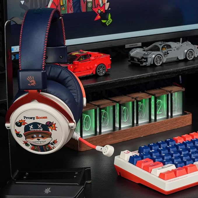 Bloody M595 HybridCore Gaming Headset - Proxy Boom Edition - Cmedia CM6646, HybridCore Precision, Noise Cancelling Mic, 280g Lightweight, 3D Protein Leather Cushions