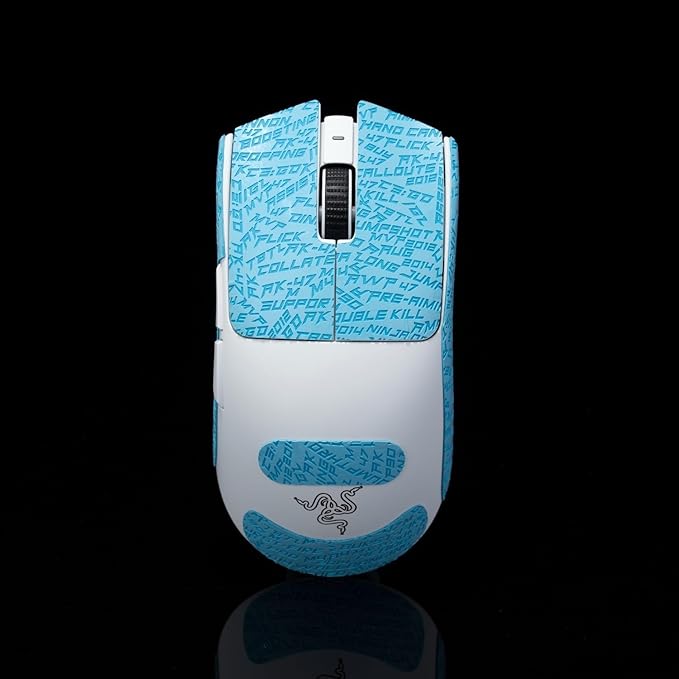 Grip Tape for Razer Viper V3 Pro & V4 Pro - Anti-Slip,Enhanced Control, Sweat Resistance,Improves FPS Gaming Grip & Mouse Protection [Pre-Cut] CS Blue