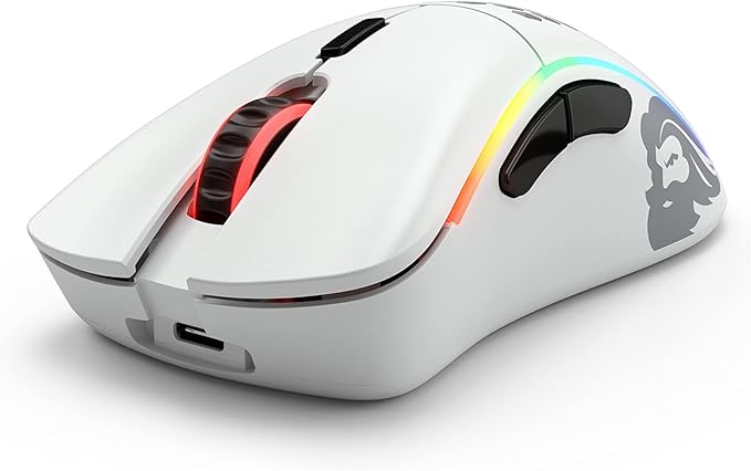 Glorious Model D Wireless Gaming Mouse - RGB 69g Lightweight Wireless Gaming Mouse (Matte White) (RENEWED)