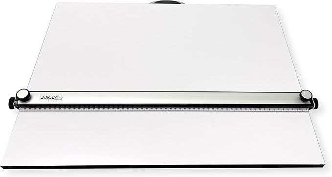 Proartek PK00019 Model PXB42 Portable Drafting Drawing Board 30" x 42"; PXB Series; Adjustable Aluminum Parallel Straightedge; Carry Handle; Architecture Tool for Students and Professionals