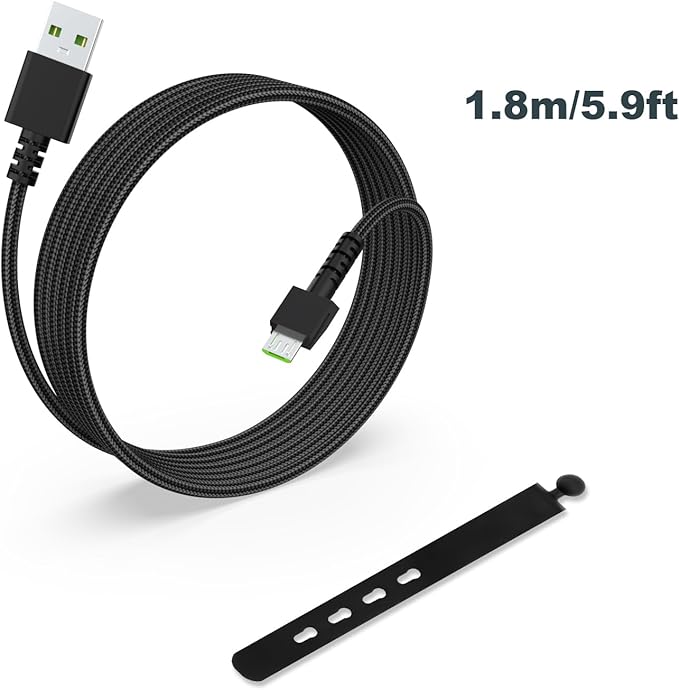 Mouse Charging Cable Compatible with Razer Viper Ultimate, Naga Pro, DeathAdder V2 Pro, Basilisk Ultimate, Mamba Wireless, Firefly HyperFlux – USB Replacement Power Cord for Wireless Gaming Mouse