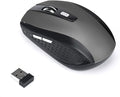 Generic 2.4GHz Wireless Gaming Mouse, Portable Office Optical Mouse, 6 Buttons, Max 10 Meters Operating Distance, Lightweight, Save Power, for Laptop, Computer, PC, Notebook, Desktop, Gray