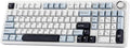 EPOMAKER X Aula F99 PRO Wireless Gaming Keyboard with 8000mAh Battery, Hot Swappable Creamy Keyboard, 2.4GHz/Type-C/BT5.0, NKRO, RGB Backlit for Win/Mac/Gaming (Blue&White)