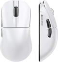 ZIYOU LANG×Magic-Refiner AJ199 Lightweight Wireless Gaming Mouse,Tri-Mode(2.4G/Wired/BT),24K DPI,PAW3311 Optical Sensor,1000Hz Polling Rate,600mAh,49g Ergonomic Mice for Mid-Large Hands-White
