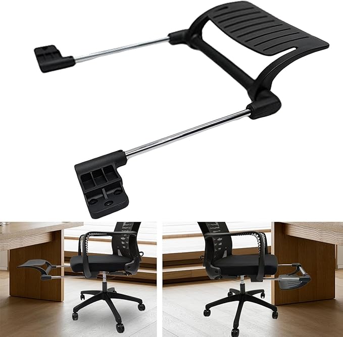 Office Chair Footrest Computer Chair Foot Support Heavy Duty Attachment Wide Office Chair Pedal for Lunch Break Mesh Chair, Style C, 42cmx43cm