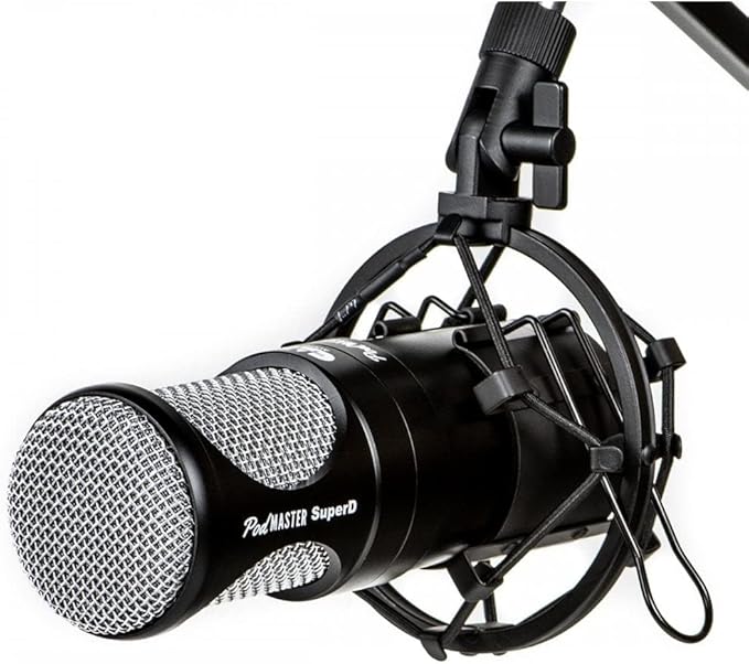 CAD PM1200 PodMaster™ SuperD Professional Broadcast / Podcasting Microphone with SuperD VOG Dynamic Capsule, supplied with Broadcast Boom Mic Stand