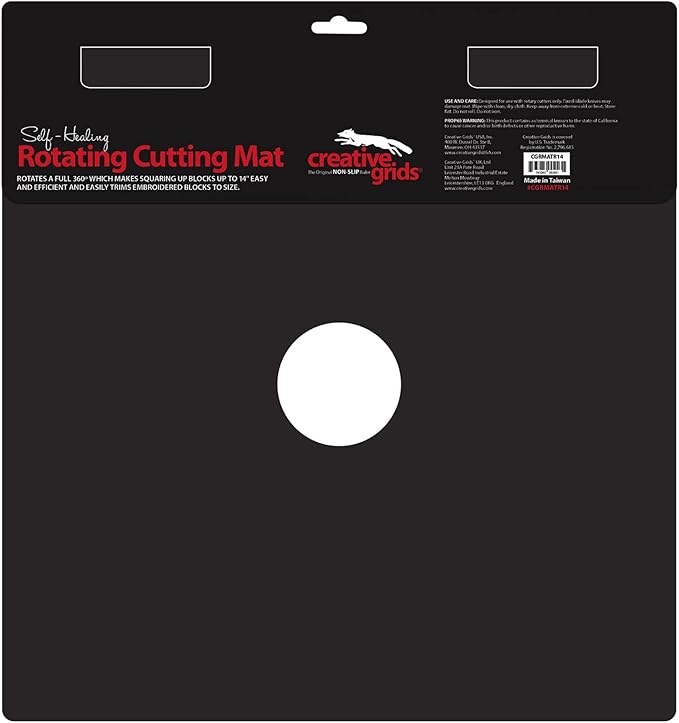 Creative Grids Self Healing Rotating Rotary Cutting Mat 14in x 14in (CGRMATR14)