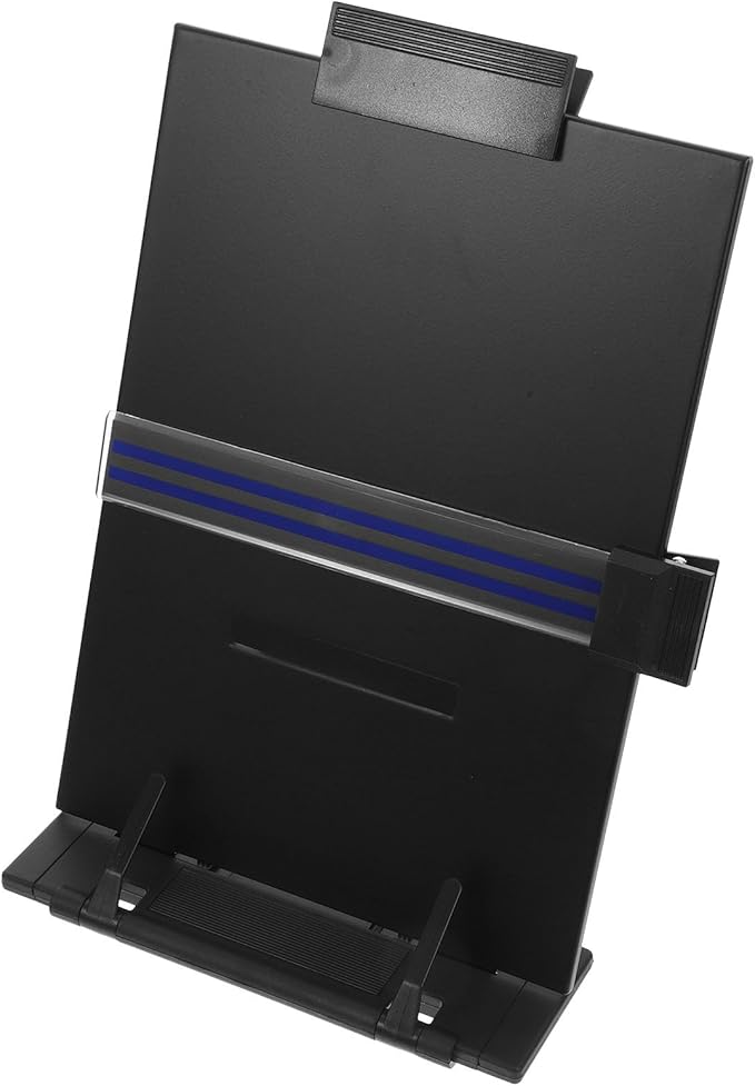 TIDTALEO Adjustable Desktop Document Stand Reading Rack Plastic Copyholder with Clip for Office Desk Paper Holder Organizer