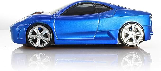 MGbeauty Wireless Mouse Sport Car Mouse Computer Optical Mice for PC Laptop MAC with LED Light (Blue)