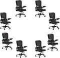 TRALT Office Chair - Ergonomic Desk Chair with Adjustable Lumbar Support, Mesh Computer Chair, Executive Chairs for Home Office Comfortable Lumbar Support Black Pack of 8
