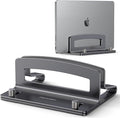 TECKNET Vertical Laptop Stand, Adjustable Aluminum Laptop Stand (Fits Up to 17.3"), Space-Saving Vertical Stand with Non-Slip & Scratch-Resistant Silicone, Compatible with MacBook Pro/Air, Dell, HP