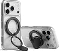 Ringke Dual Magnetic Smart Holder [Compatible with MagSafe] Phone Grip, Dual-Sided Powerful Magnet, Multi-Angle Hinge 3-Tier Foldable Kickstand for Gym, iPhone, Galaxy, Pixel - Black