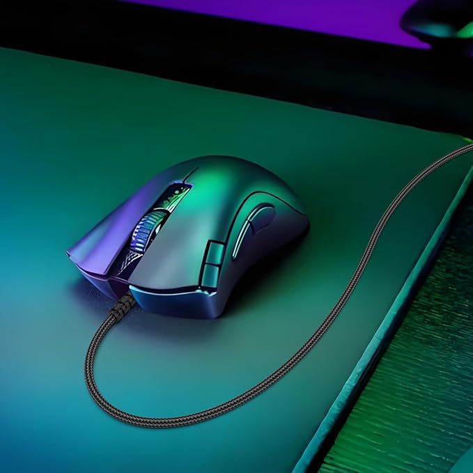 Mouse Charging Cable Compatible with Razer Viper Ultimate, Naga Pro, DeathAdder V2 Pro, Basilisk Ultimate, Mamba Wireless, Firefly HyperFlux – USB Replacement Power Cord for Wireless Gaming Mouse