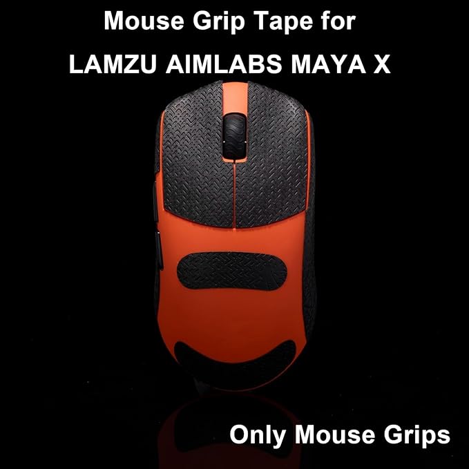 Grip Tape for Lamzu Maya X - Anti-Slip,Enhanced Control, Sweat Resistance,Improves FPS Gaming Grip & Mouse Protection [Pre-Cut] Black Purple 0.5mm