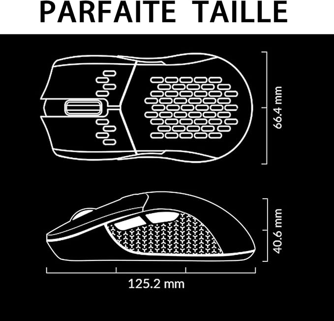 Keychron M3 Wireless Gaming Optical Mouse, Tri-Mode 2.4 GHz/Bluetooth 5.1/Wired, PixArt PAW 3395 sensor, 26000 DPI, LED RGB Backlit,79g Lightweight Programmable Macro Button for Windows PC/Mac - White