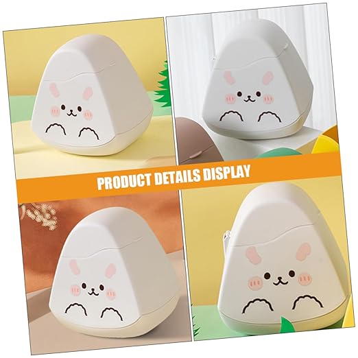 PRETYZOOM Mini Desktop Trash Can Cute Animal Design Waste Bin for Home Office Compact Decorative Garbage Holder Lid for Desk Car Small Xj Rabbit