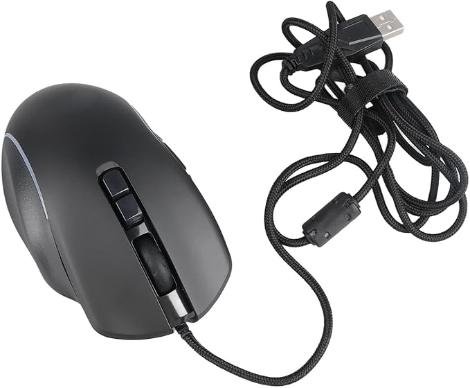Sanpyl Wired Gaming Mouse with 10 Programmable Side Buttons, 800-7200DPI 6 Adjustable DPI Shortcut Mouse, Office Gaming Multi Mode Adjustable Backlight Braided Wire Mouse (Black), Sanpylyknopdfqcw-11