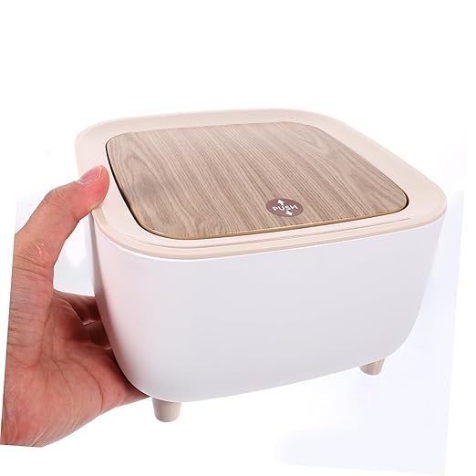 Unomor 1pc Slim Desktop Trash Can Capacity Suitable for Bathroom Kitchen Office Multi-Scene Use
